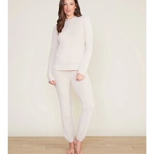 Barefoot Dreams Cream Fitted Long Sleeve Hoodie